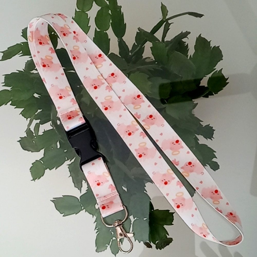 Desert Cactus Pink Piggy Lanyard